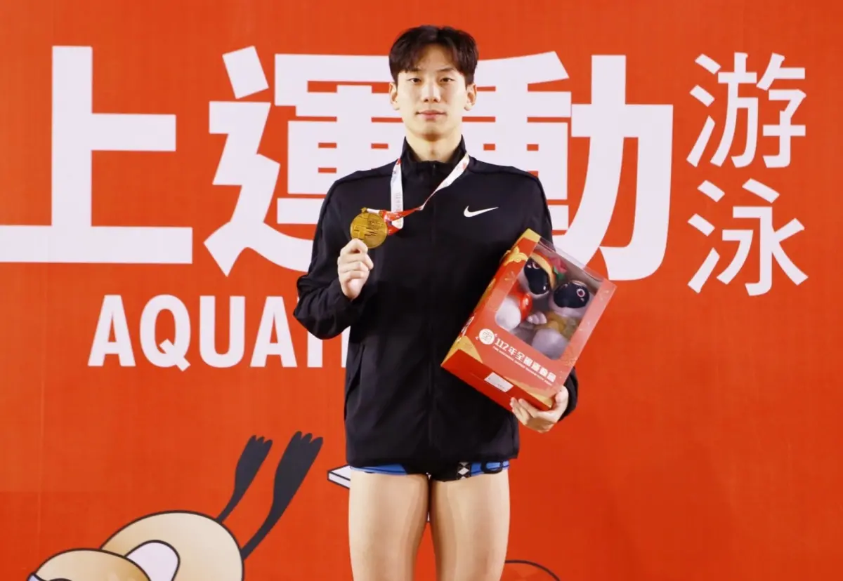 ▲112年全運會王冠閎狂掃8金，成為本屆最風光選手。（主辦提供）