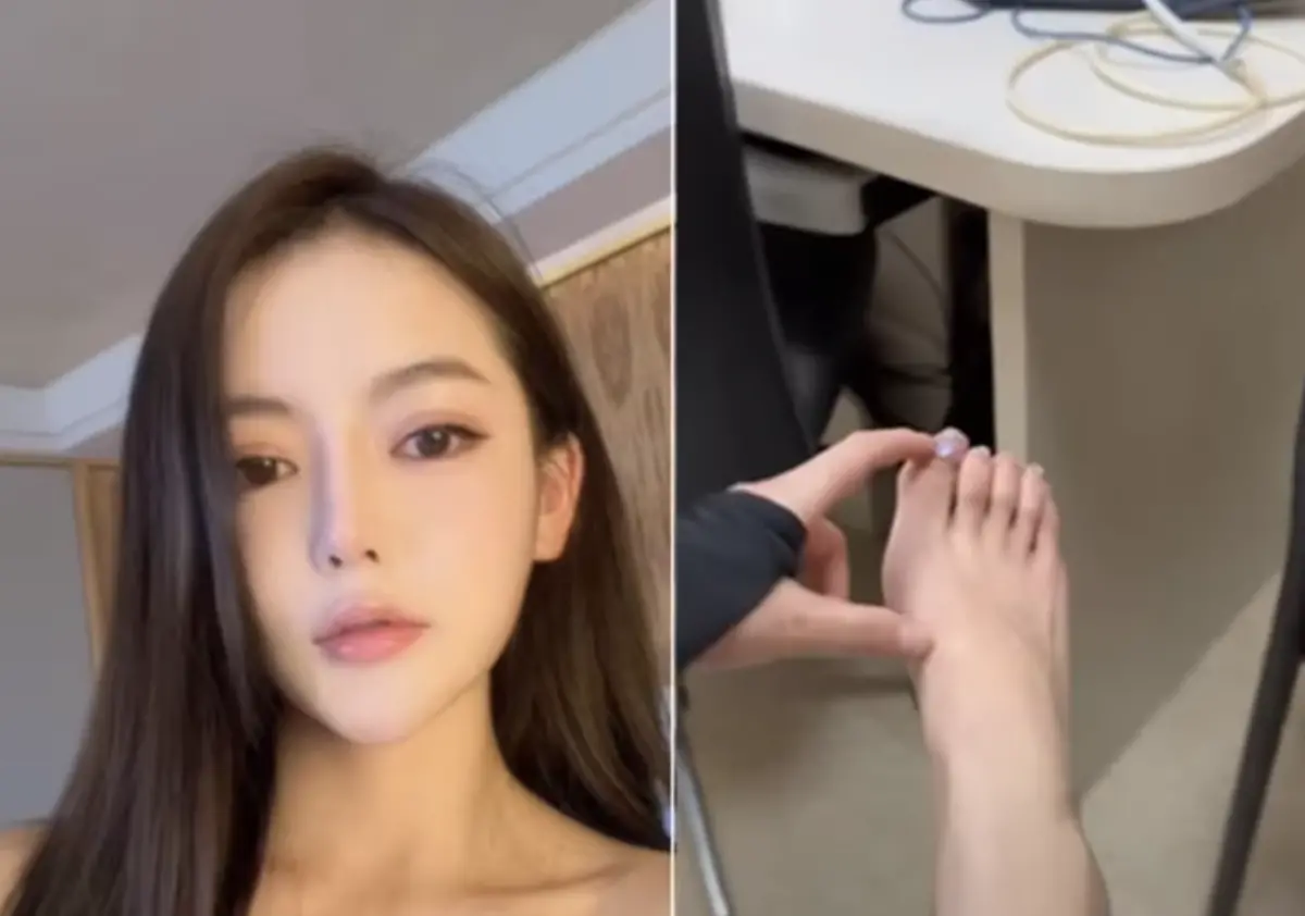 ▲中國籍抖音網紅Han Feizi在醫院裏不但大聲辱罵一名護士，也拒絕配合戴上口罩，院方因此報警。（圖／翻攝自TikTok）