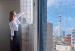 ▲翁馨儀日本新家從窗戶就能看到晴空塔。