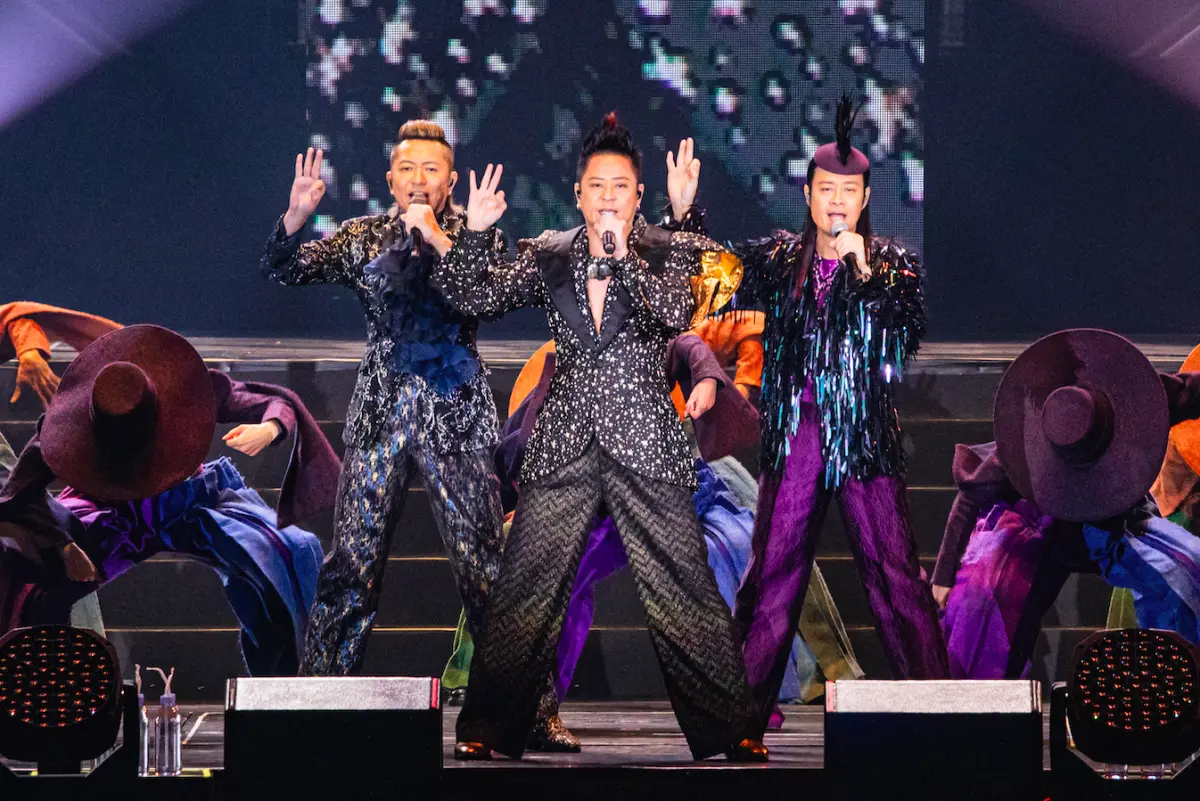 ▲草蜢今（28）日在高雄開唱，陳美鳳、向娃、張瓊姿、李明依、紀寶如、劉福助都來朝聖。（圖／開麗娛樂提供）