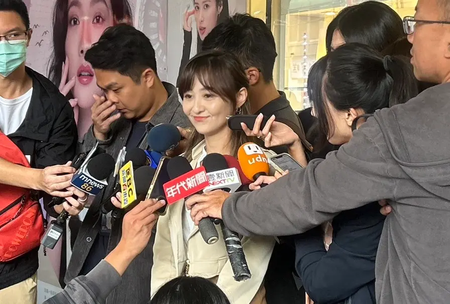 ▲郭辦發言人陳家頤駁斥郭台銘萌生退意傳言。（圖／記者林怡昕攝，2023.10.29）