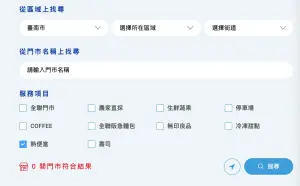 ▲實際上用全聯官網查詢門市功能,點選彰化以南的門市可以發現,「熱便當」系列沒有門市符合結果。(圖/全聯官網) ▲實際上用全聯官網查詢門市功能,點選彰化以南的門市可以發現,「熱便當」系列沒有門市符合結果。(圖/全聯官網)