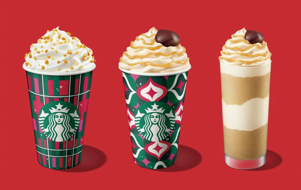 ▲星巴克耶誕杯先喝「買一送一」優惠！迷客夏、五桐號、Mr.Wish手搖飲料也都推出全新飲品及配料。（圖／台灣星巴克提供）