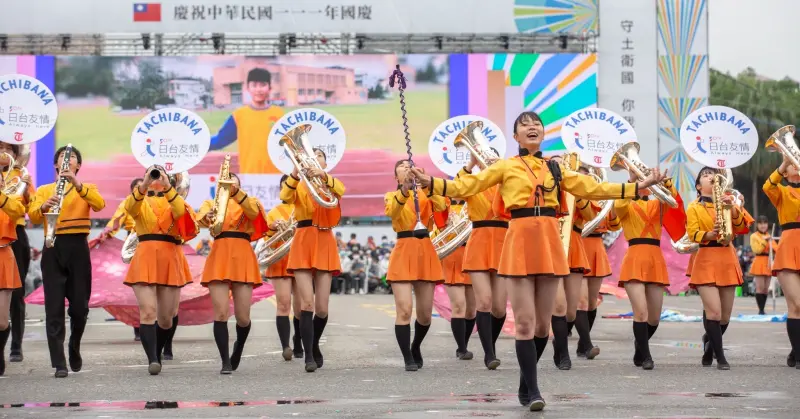▲日本京都橘高校吹奏樂部去年來台參與國慶大獲好評，今年返台首發表演將在12月10日於高雄登場。（圖／總統府提供）