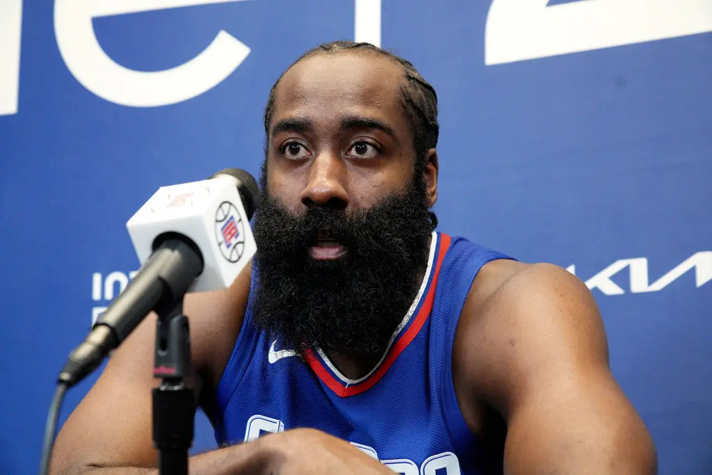 ▲James Harden加入快艇隊後，球隊尚未開胡。（圖／美聯社／達志影像）