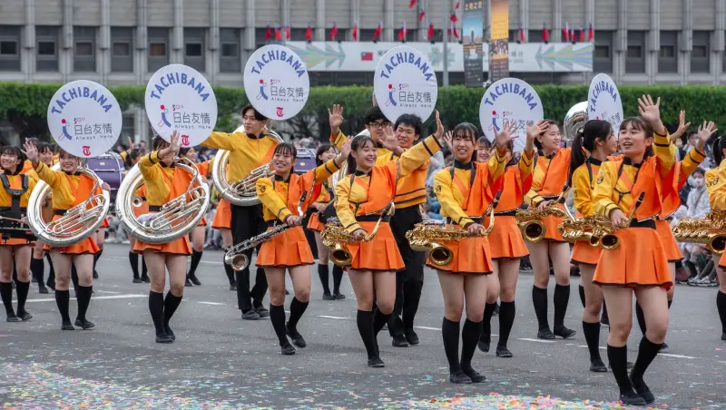 ▲日本京都橘高校吹奏樂部再度來台，首發表演將在12月10日於高雄登場。（圖／總統府提供）