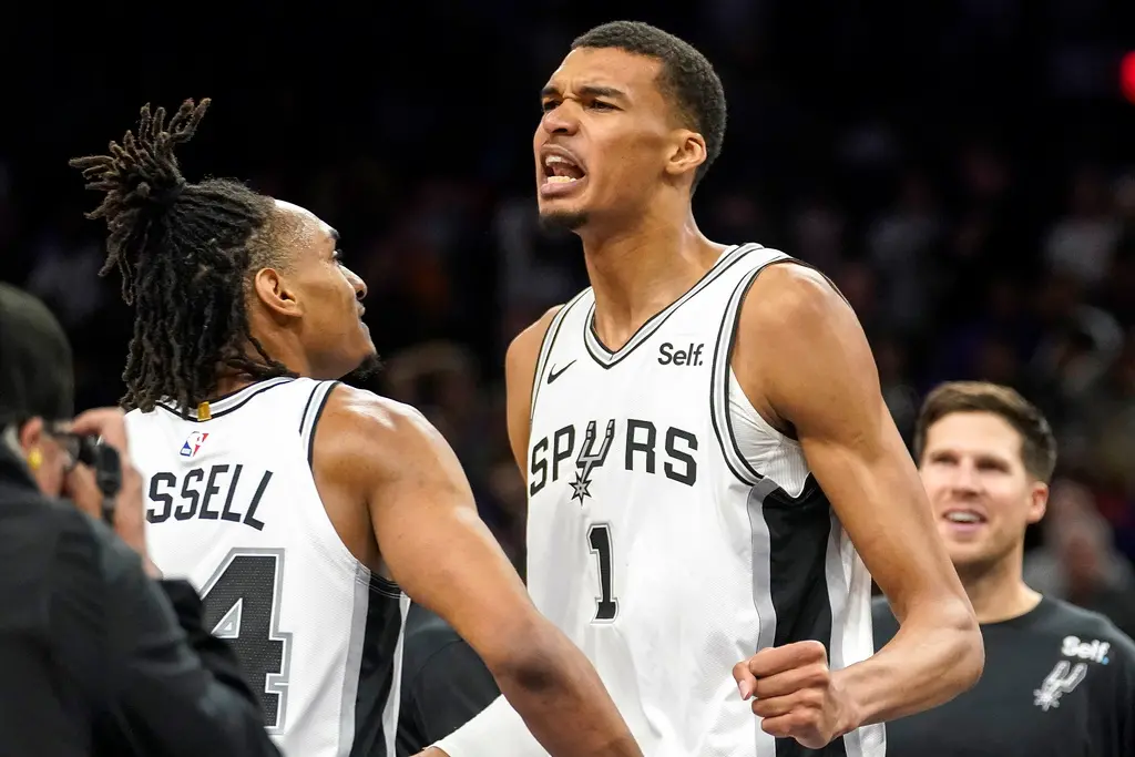 ▲Victor Wembanyama傳出傷情，可能缺席下一場比賽。（圖／美聯社／達志影像）