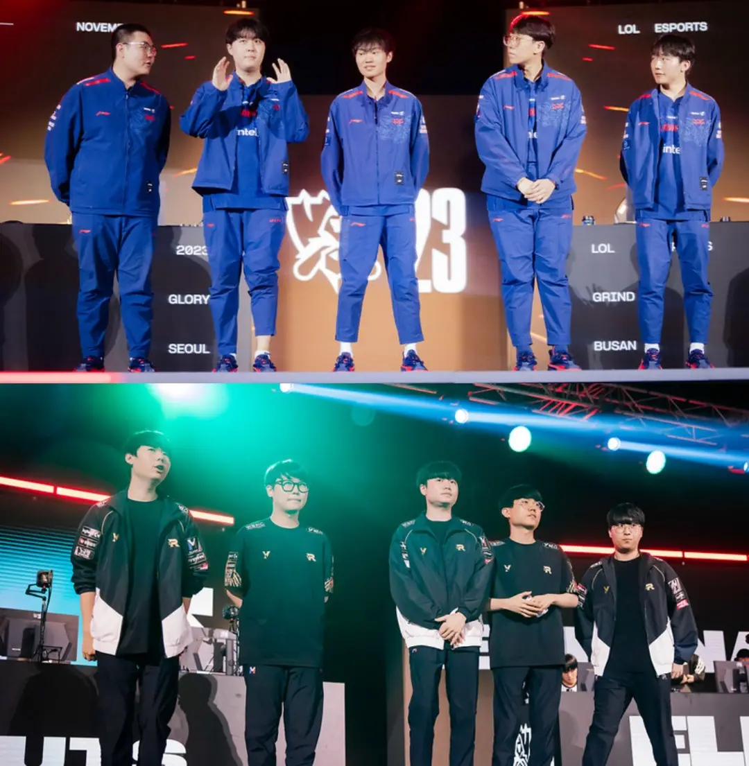 ▲S13《LOL英雄聯盟》世界賽8強淘汰賽來到第3天賽程，今（4）日將由 LPL 第一總子 JDG（上）迎戰 LCK 第二種子 KT（下）。（圖／LOL Esports Flickr）