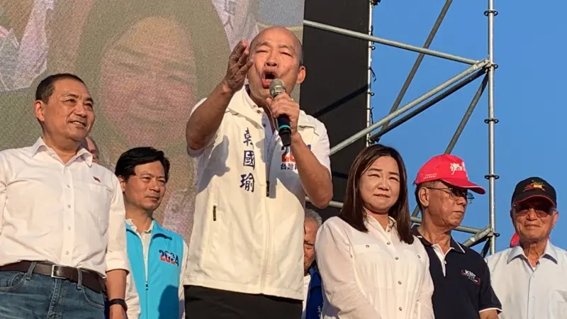 ▲韓國瑜認為若要論賣國賊,馬文君只能算小咖、他才是大咖!。(圖/記者顏幸如攝,2023.11.05)