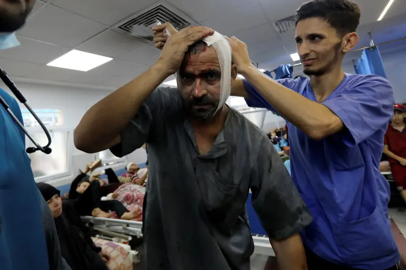 ▲以色列被控對加薩醫院頻頻施襲，以國則聲稱哈瑪斯利用醫院掩護，在下方挖地道。資料照。 （圖／美聯社／達志影像）