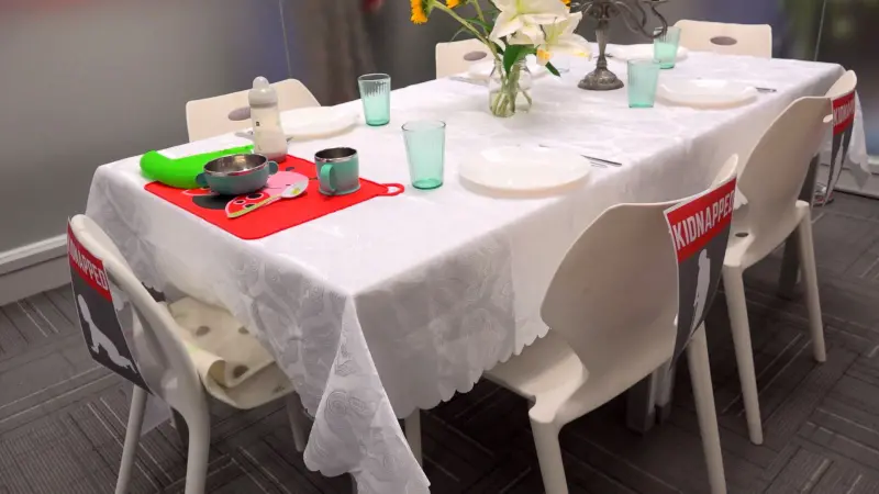 ▲駐台北以色列經濟文化辦事處今（7）日舉辦「愛與關懷－把他們帶回來活動」。（記者嚴俊強攝，2023.11.07）