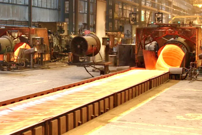 ▲中鋼公司線材工場加工產出台灣首批符合宣告之碳中和低碳鋼材，邁向碳中和第一步。(圖／中鋼公司提供)