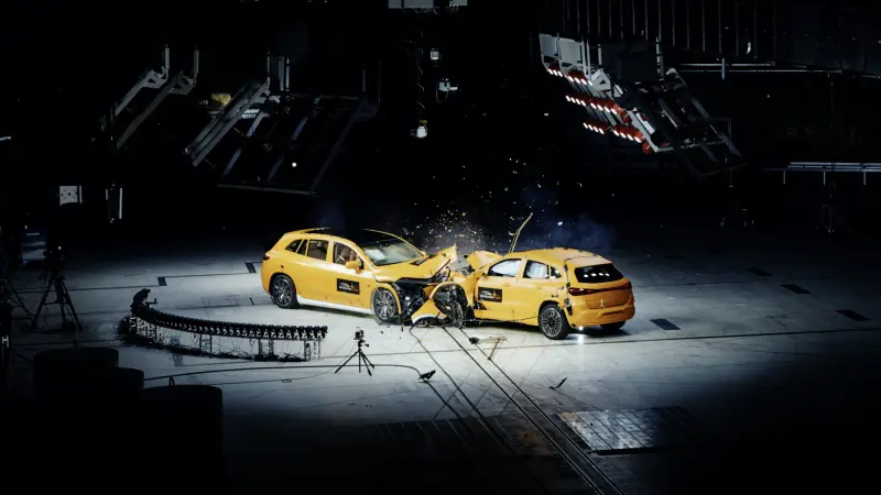 ▲Mercedes-Benz 公開電動車撞擊測試結果