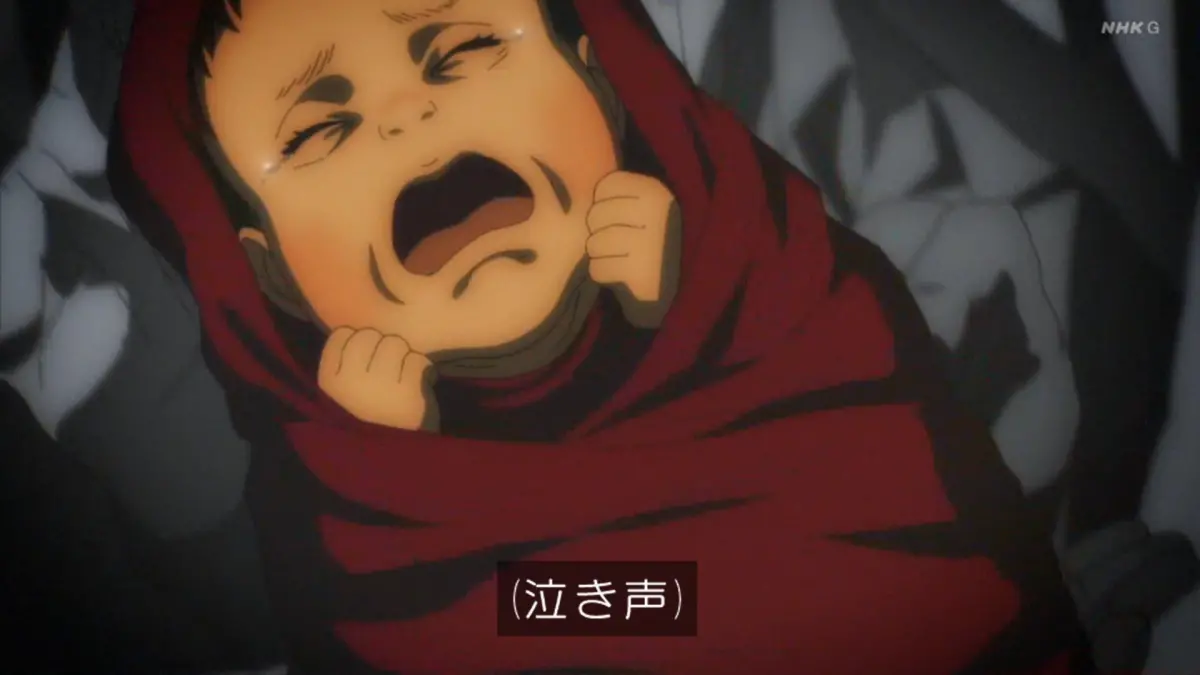 ▲《進擊的巨人》幫嬰兒配哭聲的聲優身分曝光。（圖／翻攝自X）