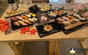 ▲除了現做握壽司，若櫻壽司提供生魚片、日式烤物、天婦羅多樣的日式餐點供消費者選擇。(圖／記者金武鳳攝，2023.11.8)