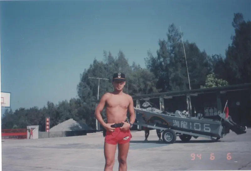 ▲台海危機時，江啟臣剛好在最前線，一度以為自己無法退伍。（圖／江啟臣提供）