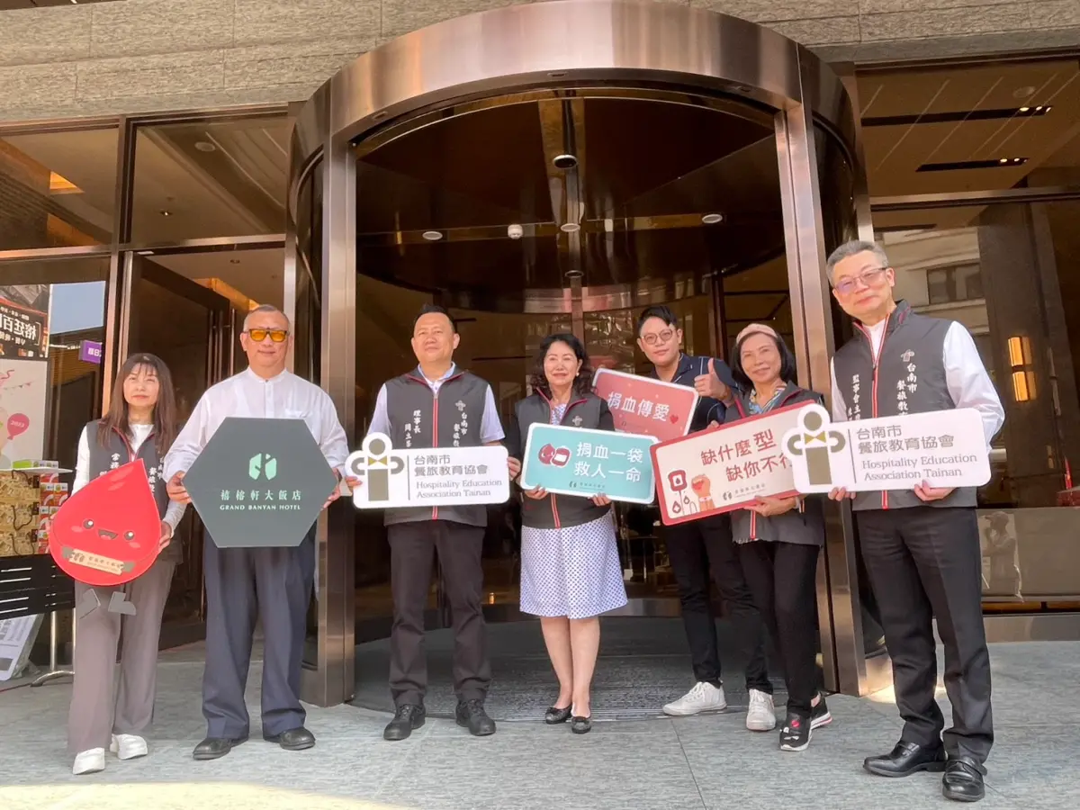 ▲禧榕軒大飯店攜手台南市餐旅教育協會、台灣血液基金會高雄捐血中心舉辦捐血活動賀周年（圖／記者林怡孜攝，2023,11,10）