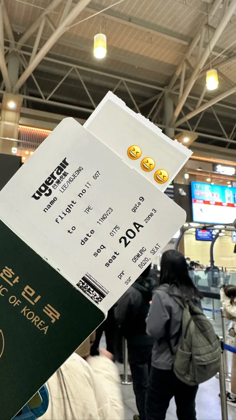 ▲李皓禎曬出來台灣的機票。（圖／李皓禎IG）