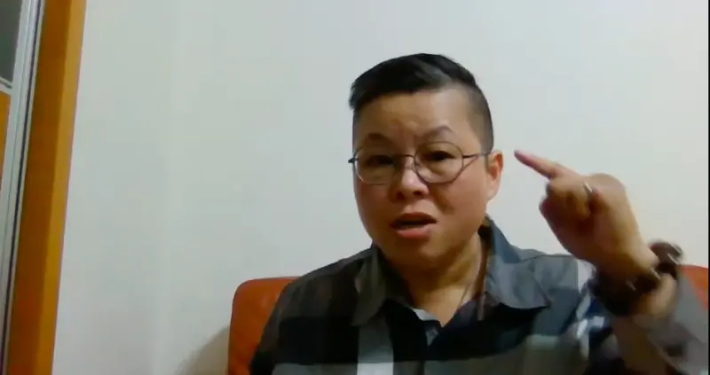 ▲台灣護師醫療產業工會理事長陳玉鳳，在直播中怒批衛福部長薛瑞元「年紀大都選擇退休」。（圖／翻攝自陳玉鳳護理異言堂）