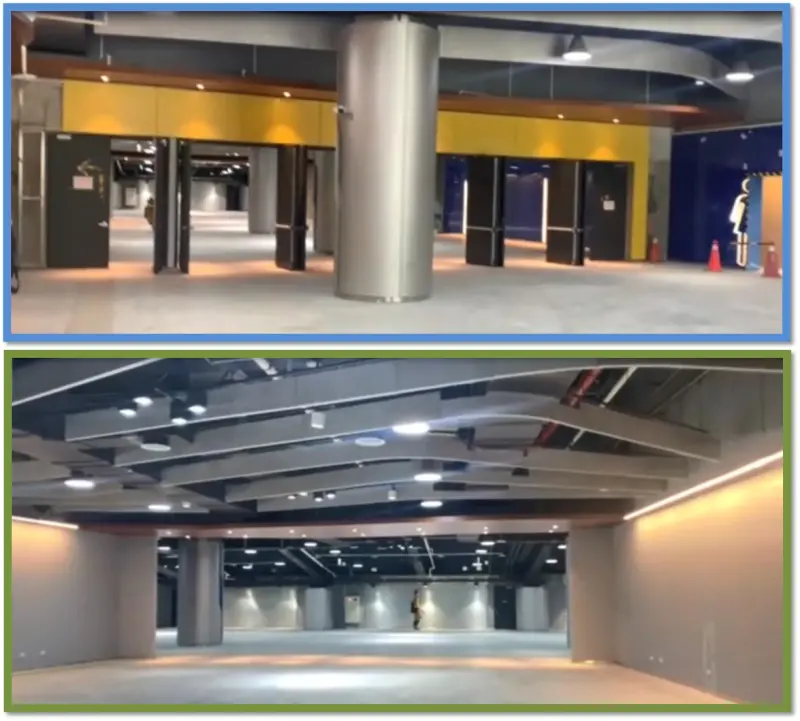 ▲陳怡君指大巨蛋內部沒有標示,恐造成觀眾混亂。(圖/陳怡君辦公室提供)