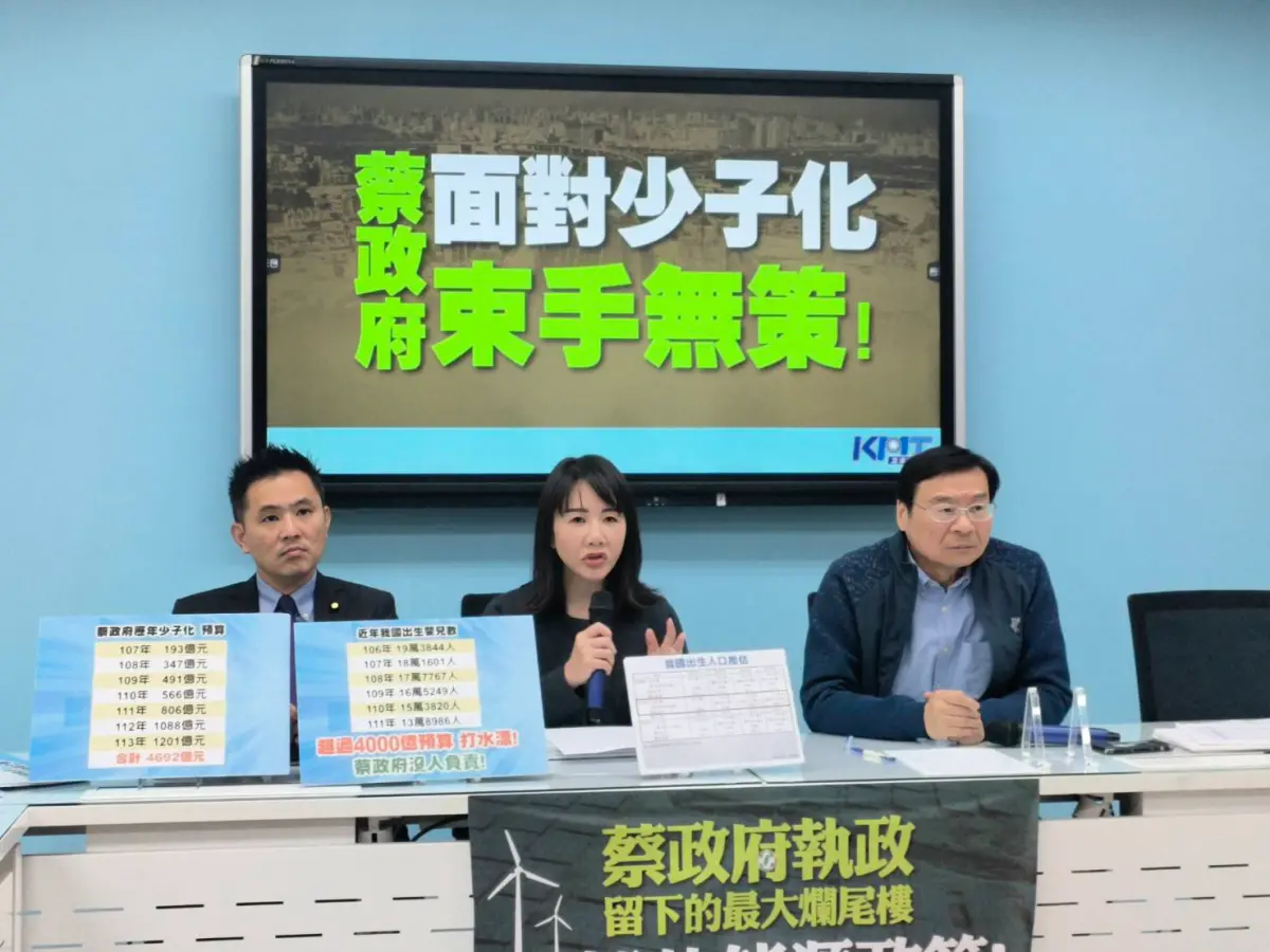 ▲國民黨立委謝衣鳳（中）直指，少子化的問題在於年輕的父母買不起房。（圖／國民黨提供）