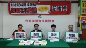 台灣消保協會抽驗挫冰配料　最高超標20萬倍！
