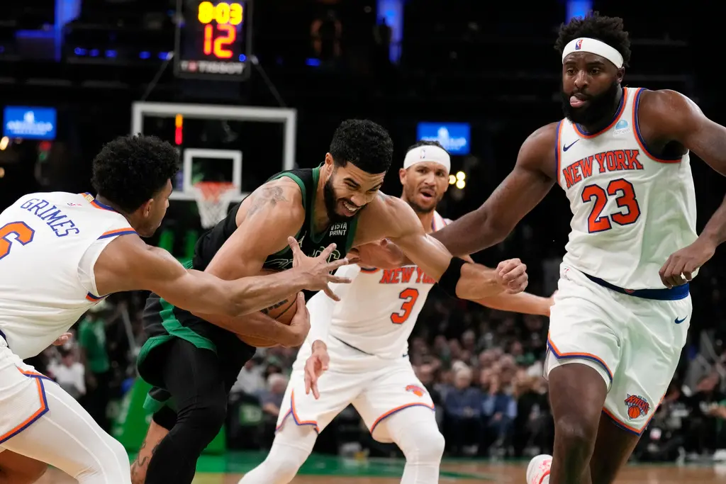 ▲塞爾提克當家球星Jayson Tatum狂砍35分，率隊取勝。（圖／美聯社／達志影像）