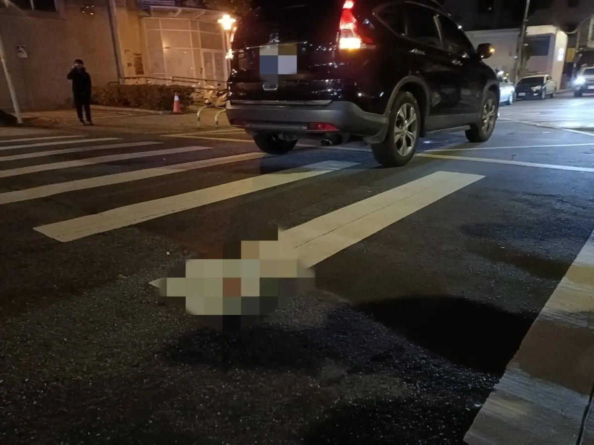 ▲新北市計程車對孫姓男司機，和另一名與林姓運將發生衝突，孫男遭推倒在地，慘遭後方疾駛的休旅車輾斃。（圖／翻攝畫面）