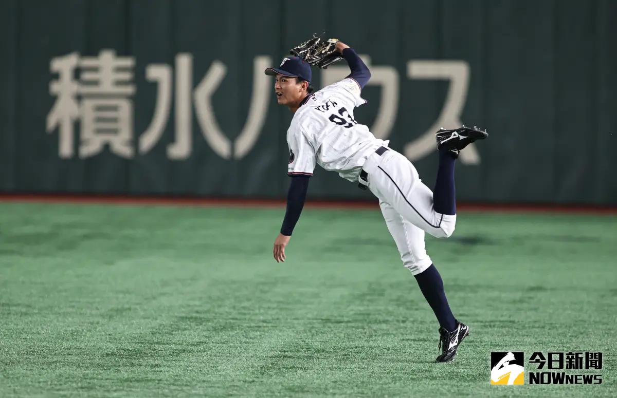 ▲2023亞冠賽中華隊外野手岳政華。（圖／記者葉政勳攝 , 2023.11.15）