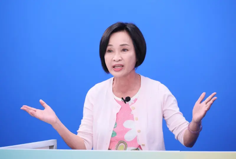 ▲柯志恩今天出席《鄉民大學問》節目，談藍白合。（記者鄭孟晃攝，2023.11.16）