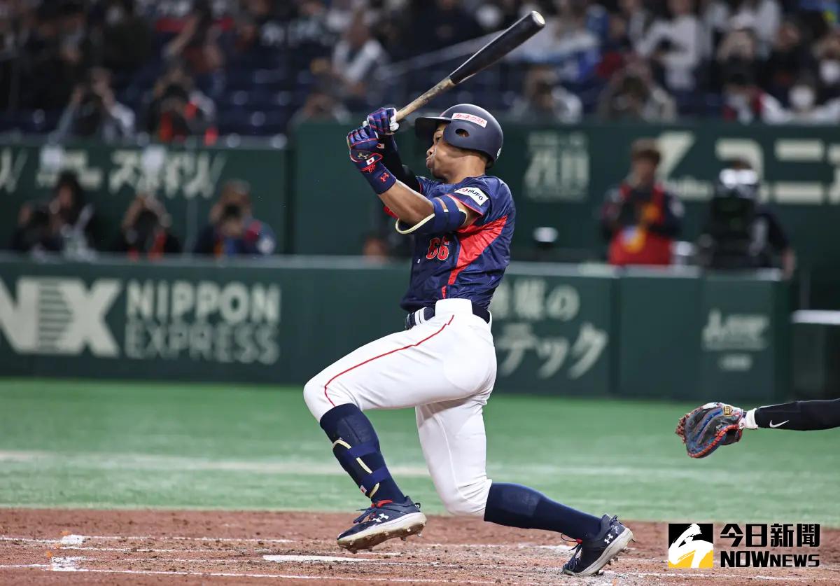 ▲2023亞冠賽日本隊外野手万波中正。（圖／記者葉政勳攝 , 2023.11.16）