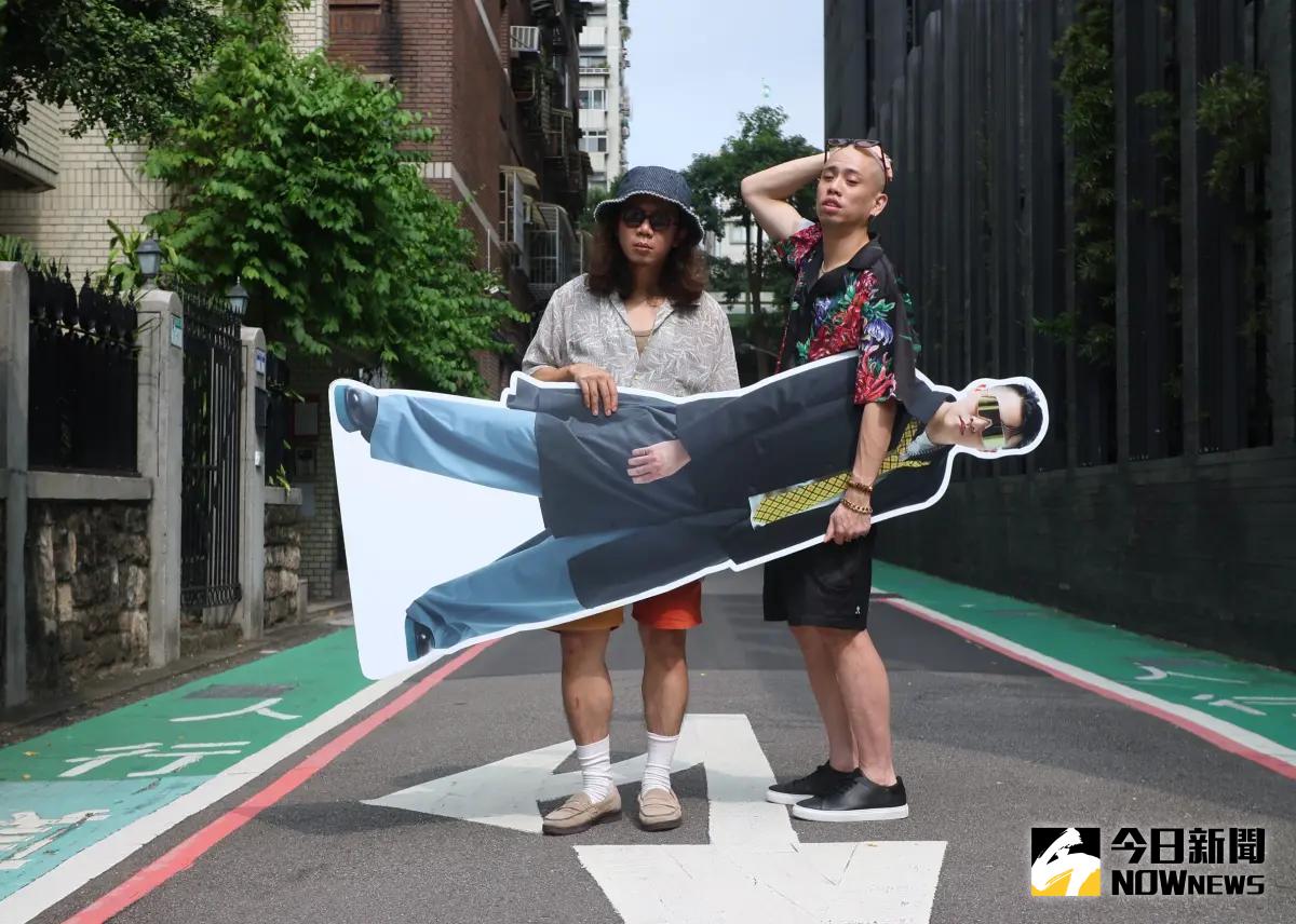 ▲饒舌團體SmashRegz違法由張伍（左起）、史今（橫躺）、呂士軒組成，他們暌違8年合體發片。（圖／記者陳明中攝）