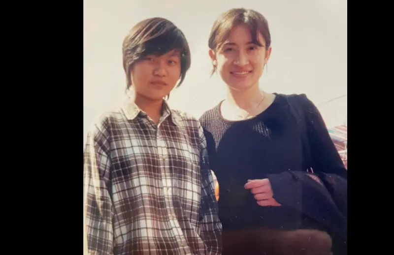 ▲蕭美琴曬出年輕照片,相當清純。(圖/蕭美琴臉書)