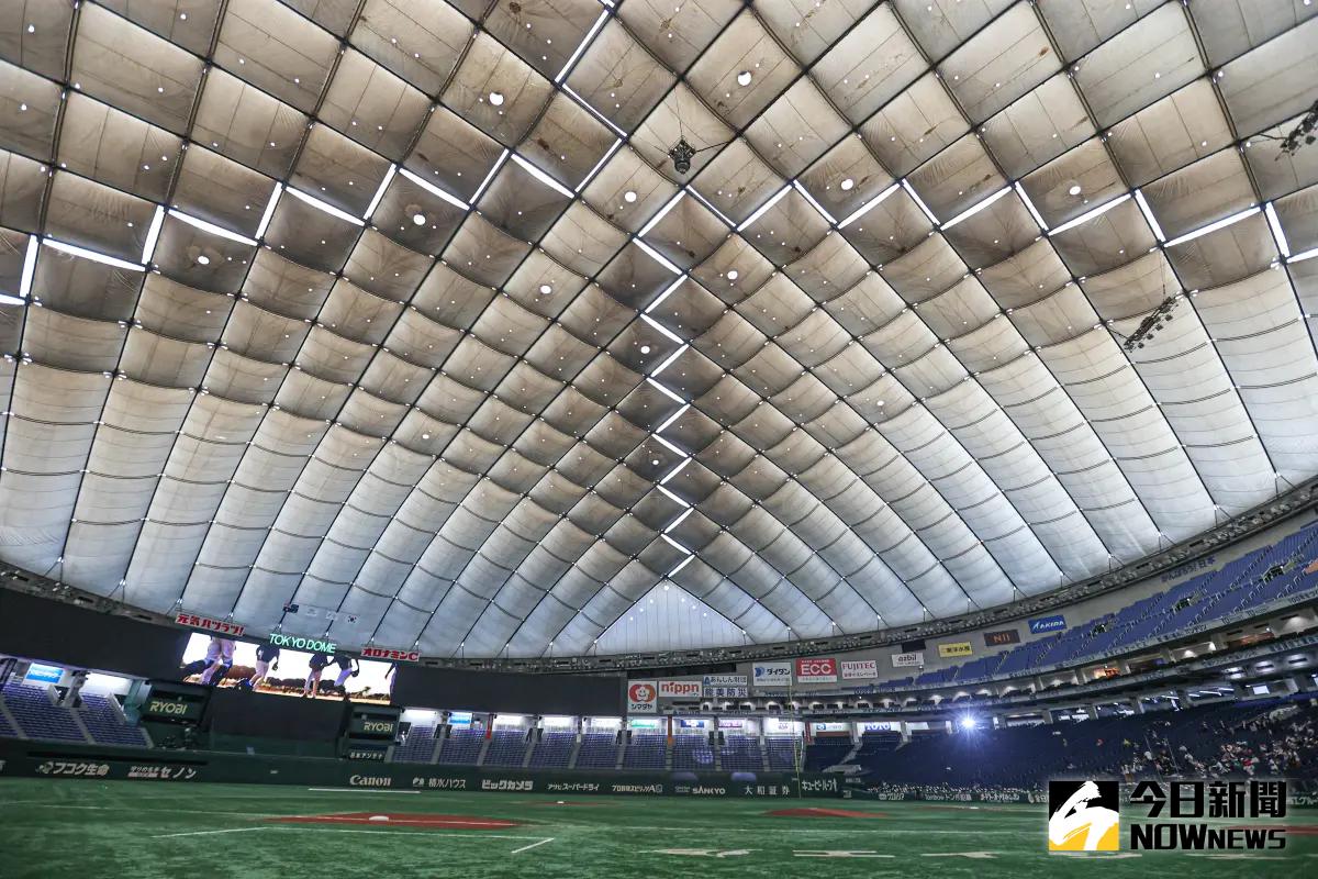 ▲東京巨蛋屋頂是充氣式設備。（圖／記者葉政勳攝 , 2023.11.15）