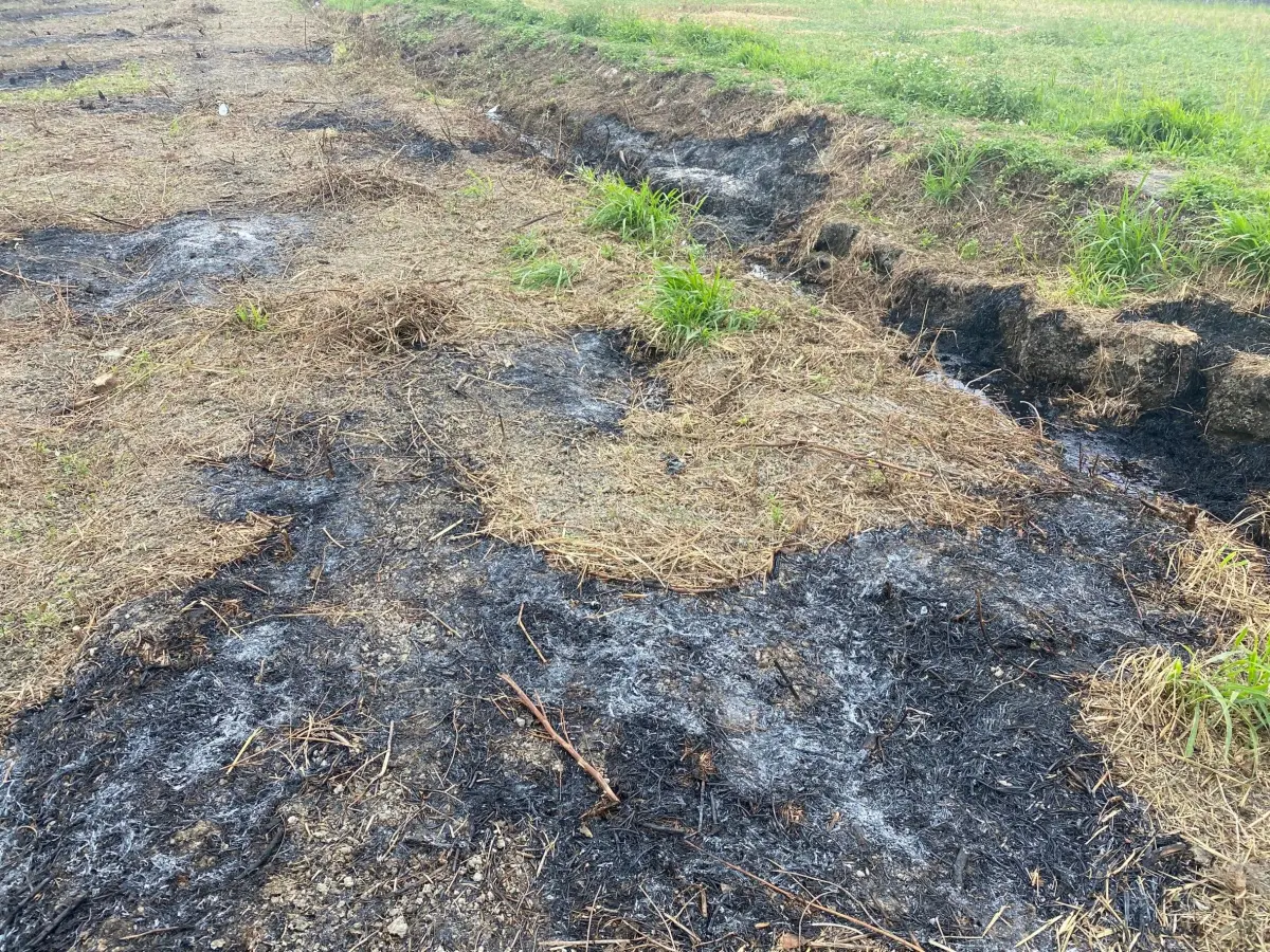 ▲空拍機巡查發現露天燃燒地點(圖／環保局提供2023.11.18)