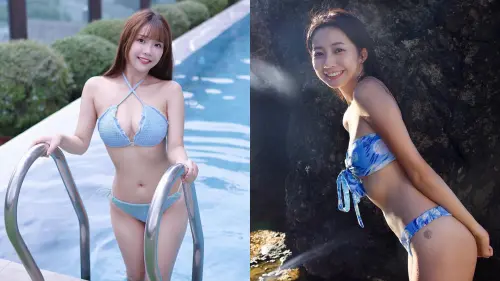 啦啦隊不怕冷氣團狂曬福利！奶昔比基尼鬥慈妹　甜喊：借我窩一下
