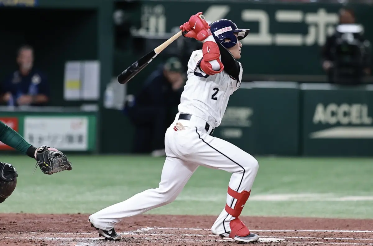 ▲2023亞冠賽季軍戰，郭天信擊出再見安打，中華隊以4：3氣走澳洲奪下季軍。（圖／記者葉政勳攝）