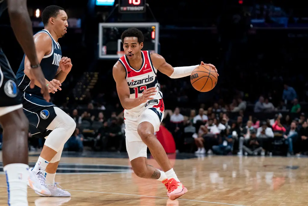 ▲美媒表示華盛頓巫師後衛Jordan Poole並不是球團所想要的基石球員。（圖／美聯社／達志影像）