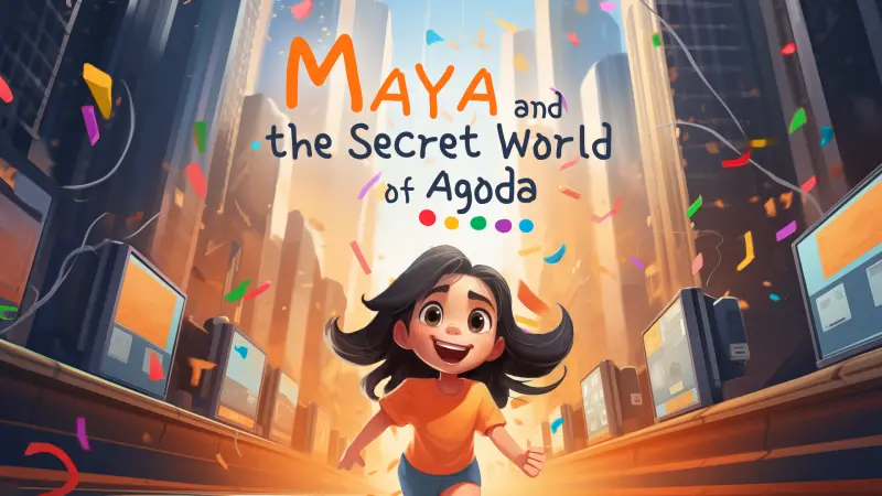 ▲Agoda運用生成式人工智慧（Gen AI）創作童書繪本《瑪雅與Agoda的秘密世界》。（圖／品牌提供）
