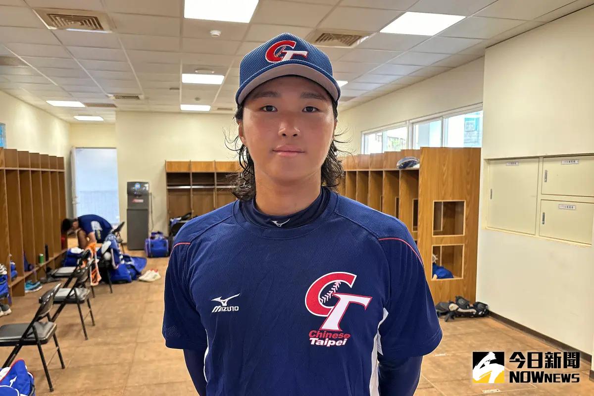 ▲亞錦賽中華隊新生代強投賴延峰，目前效力業餘成棒合庫隊，未來不排除投入職棒選秀。（圖／記者路皓惟攝）