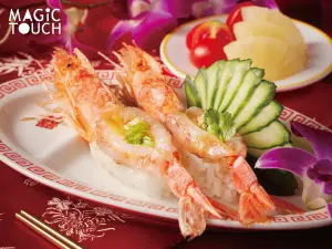爭鮮開賣「珍珠奶茶、蚵仔煎」壽司!外帶台味小吃 大胃王最終戰 ▲MAGiC TOUCH「蒜蓉燒赤蝦」。(圖/爭鮮提供)