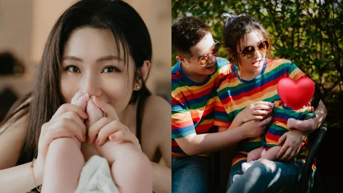 ▲Selina透露兒子「小腰果」出生時有肺積水的現象，胸口還出現凹洞，必須插管治療，讓她自責痛哭，「我只顧我自己優雅生產...。」（圖／Selina FB）