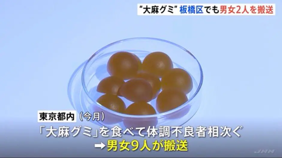 ▲日本近日出現近似大麻作用的HHCH軟糖，日本政府將禁止。（圖／翻攝自X）