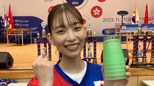 ▲森川葵「血輪眼」再度發威，在競技疊杯亞錦賽中拿下金銀銅各1面的好成績，而且她3年前才剛學。（圖／森川葵IG）