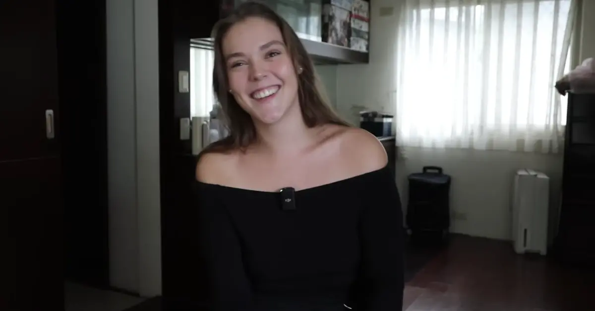 ▲一名來自法國里爾的正妹艾蜜莉透露，她目前來台灣旅居3個月，觀察出10點台灣贏過法國的差異。（圖／翻攝自「Stopkiddinstudio」YT）