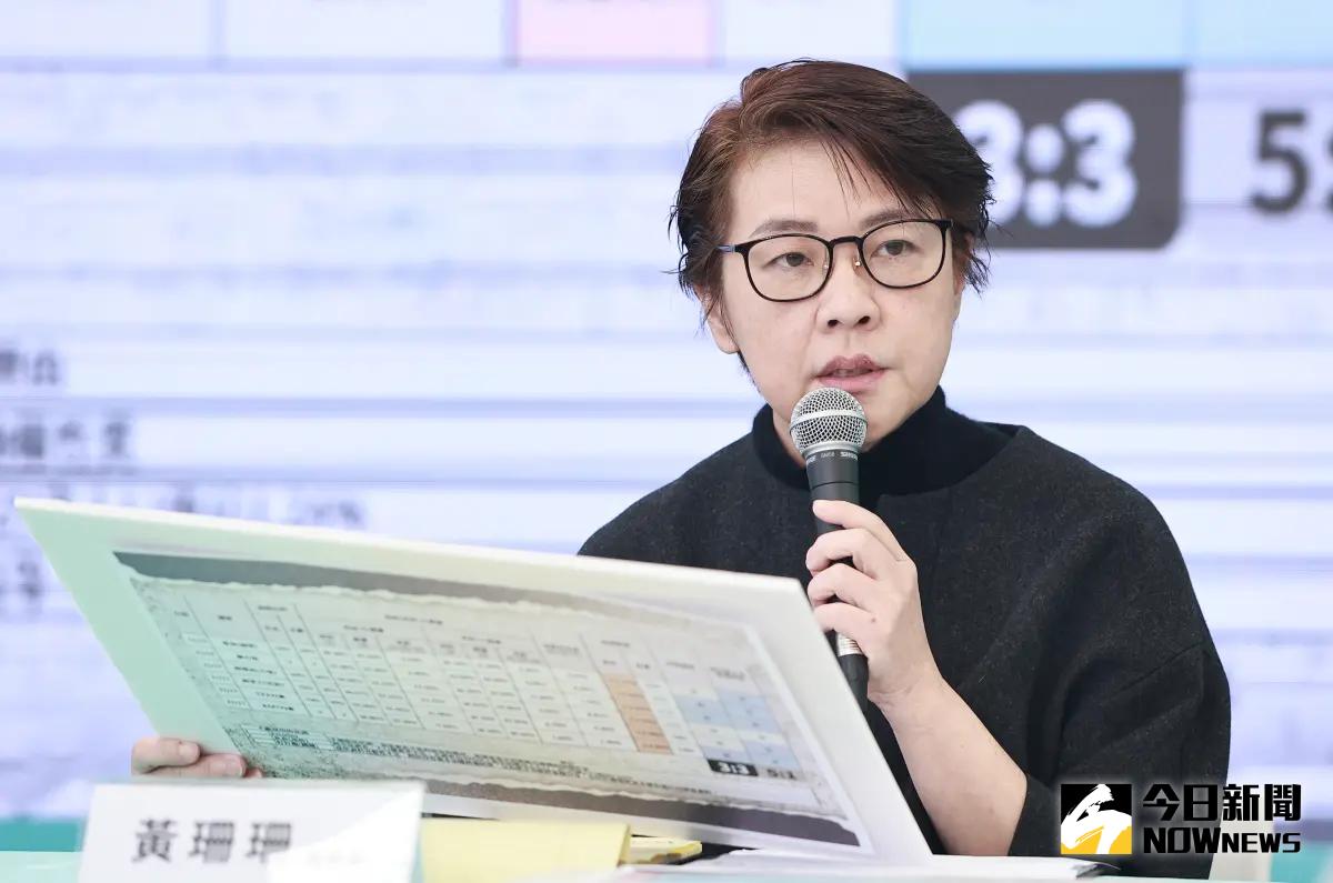 ▲柯文哲競選總幹事黃珊珊回應國民黨再檢視這9份民調都是徒勞無功。（圖／記者葉政勳攝 , 2023.11.22）