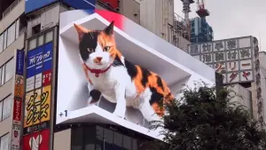 ▲原本在此的東京巨大3D貓咪。（圖／翻攝「黃瓊回 桃園觀察日記」）