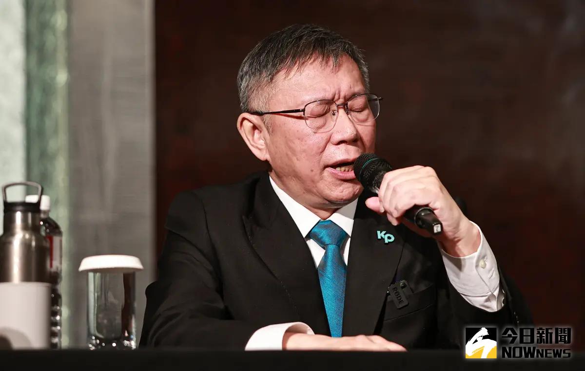 ▲民眾黨黨主席柯文哲搭檔吳欣盈參選總統。（圖／記者葉政勳攝 , 2023.11.23）