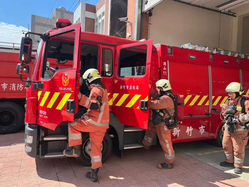 ▲竹市消防局最新的單艙雙排消防車。（圖／新竹市政府提供）