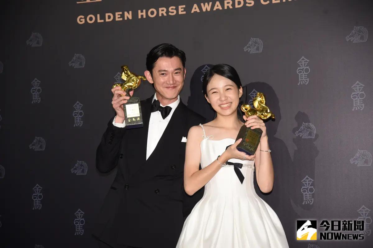 ▲林品彤（右）以《小曉》拿下第60屆金馬獎「最佳女主角」，《富都青年》吳慷仁是本屆影帝。（圖／NOWnews）